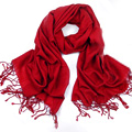 Pashmina Wool & Silk Scarf (Red)