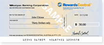 RewardsCentral Cheque