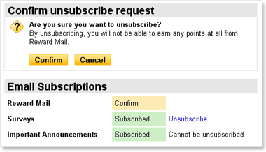 Unsubscribe by changing your Account Settings