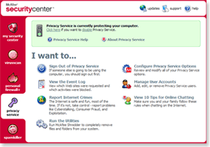 Change McAfee Internet Security settings