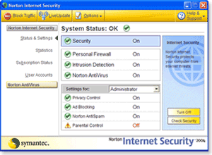 Change Norton Internet Security settings